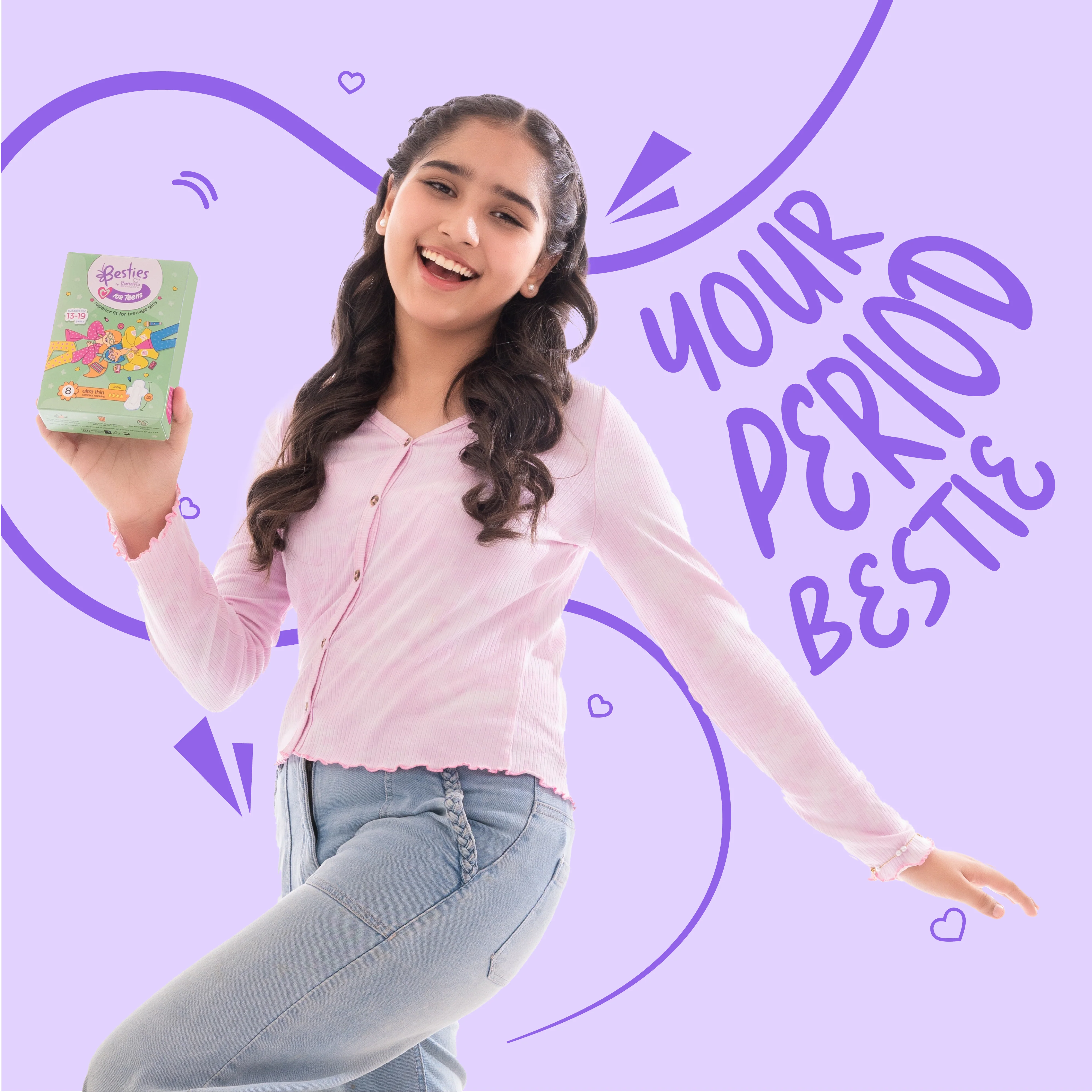 Besties by Butterfly Breathables Teens Long 8 Pcs - Image 3